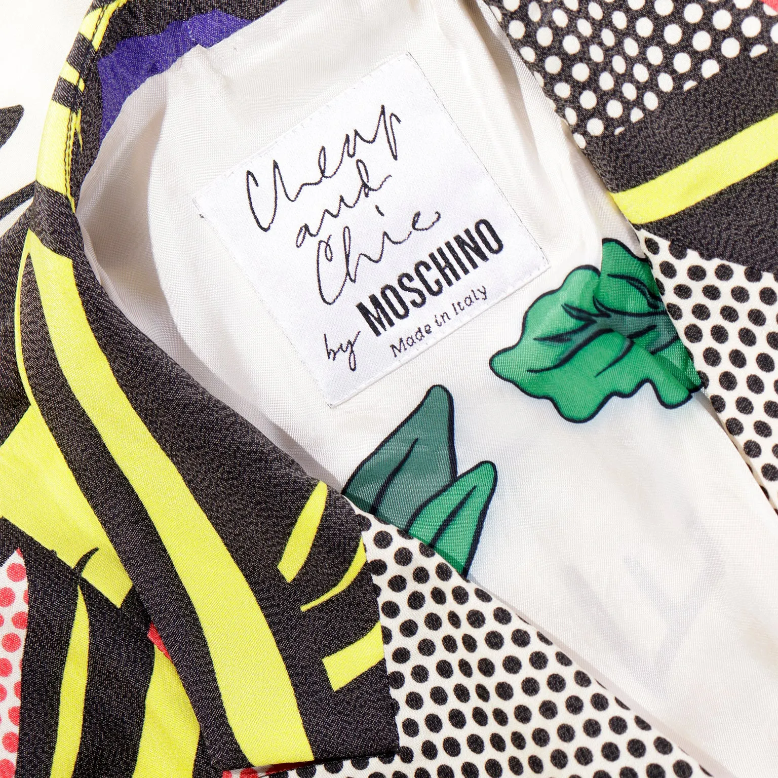 1991 Franco Moschino Roy Lichtenstein Pop Art Pink Yellow Red & Black Jacket