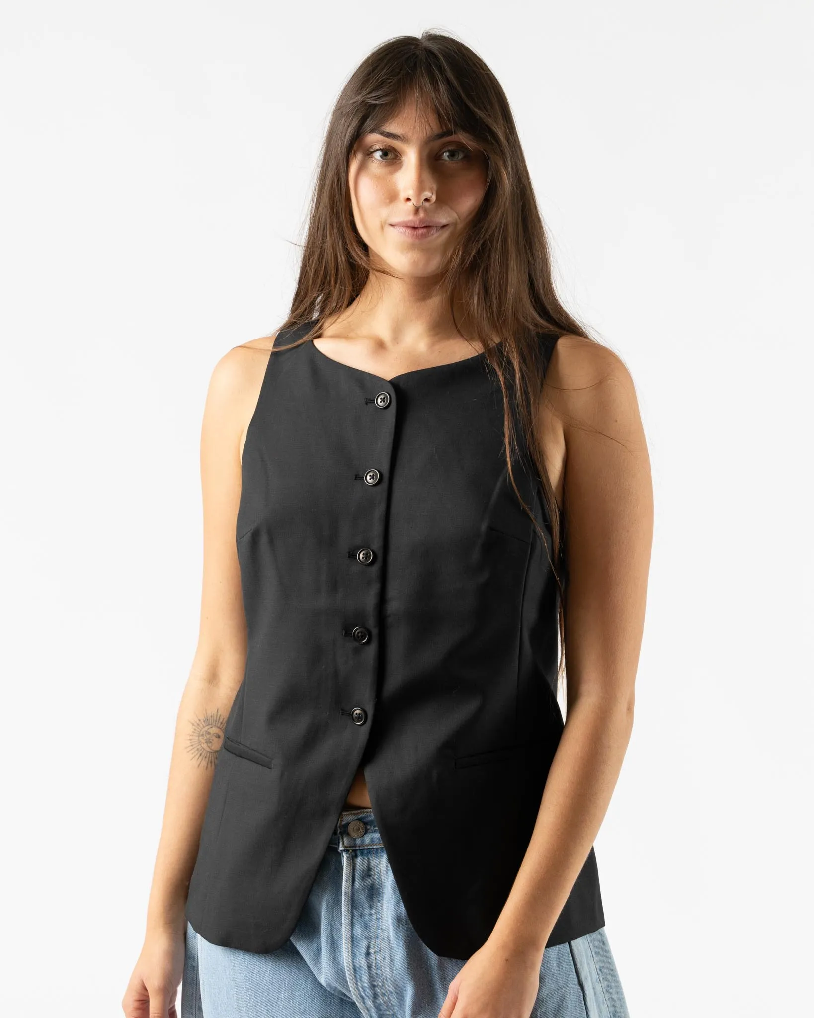 Alex Mill Anna Vest in Rich Black