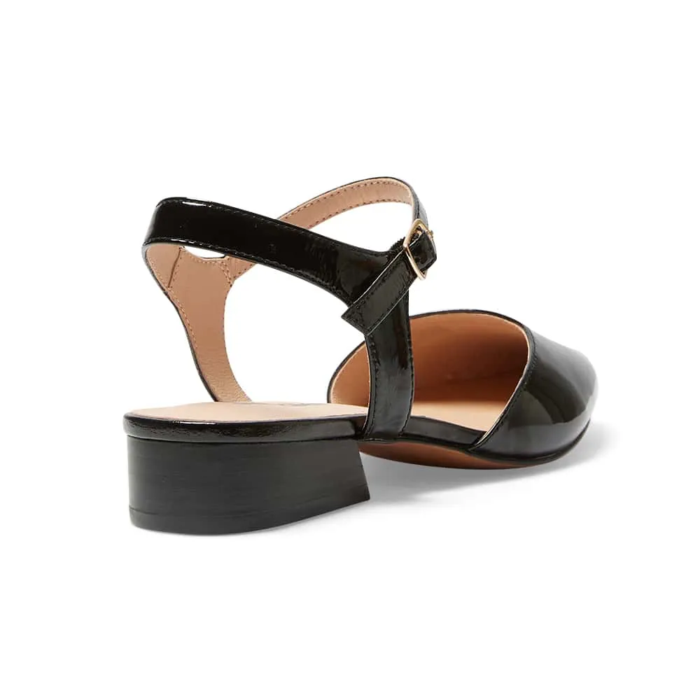 Amity Flat in Black Patent