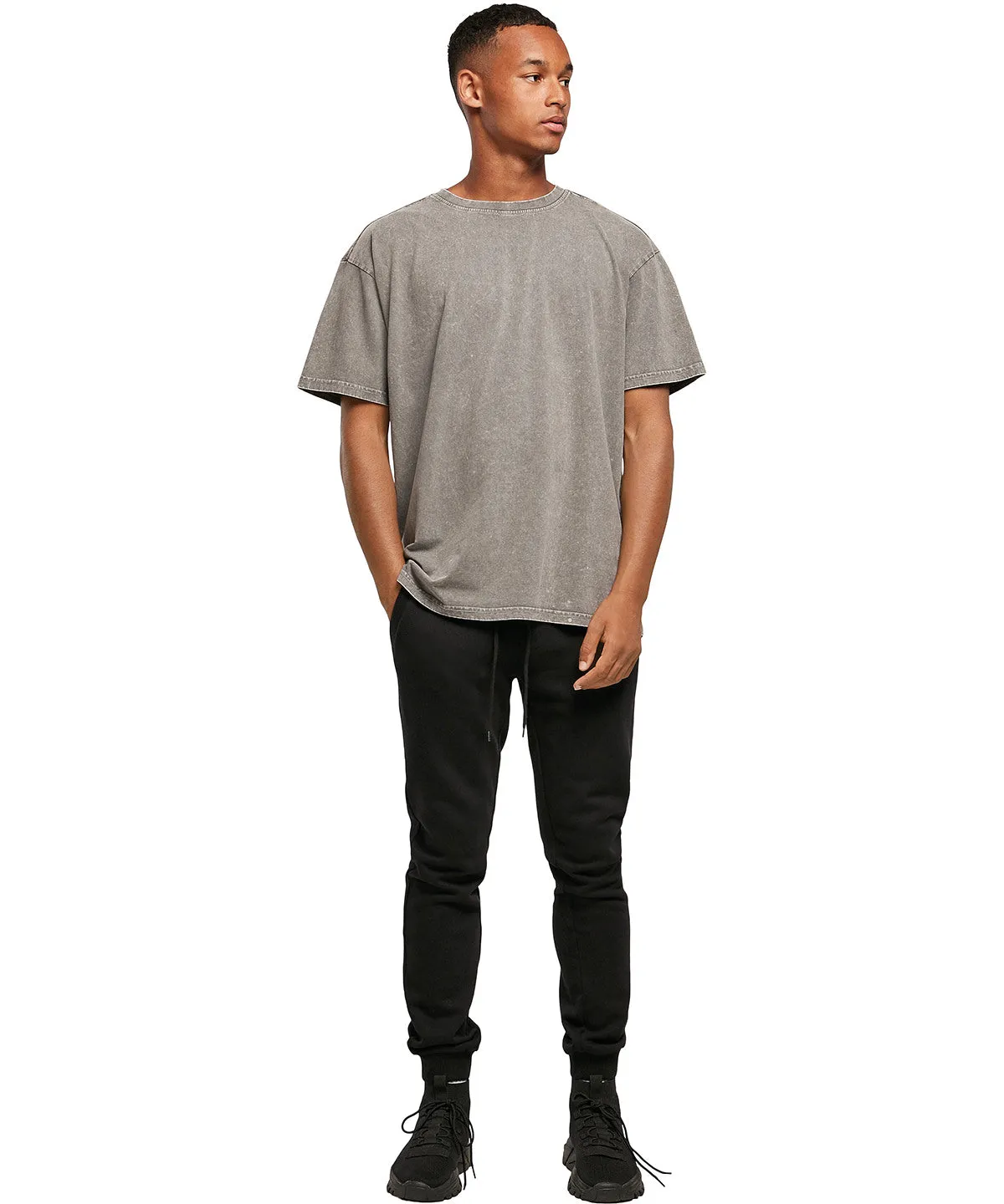 Asphalt - Acid washed heavy oversized tee