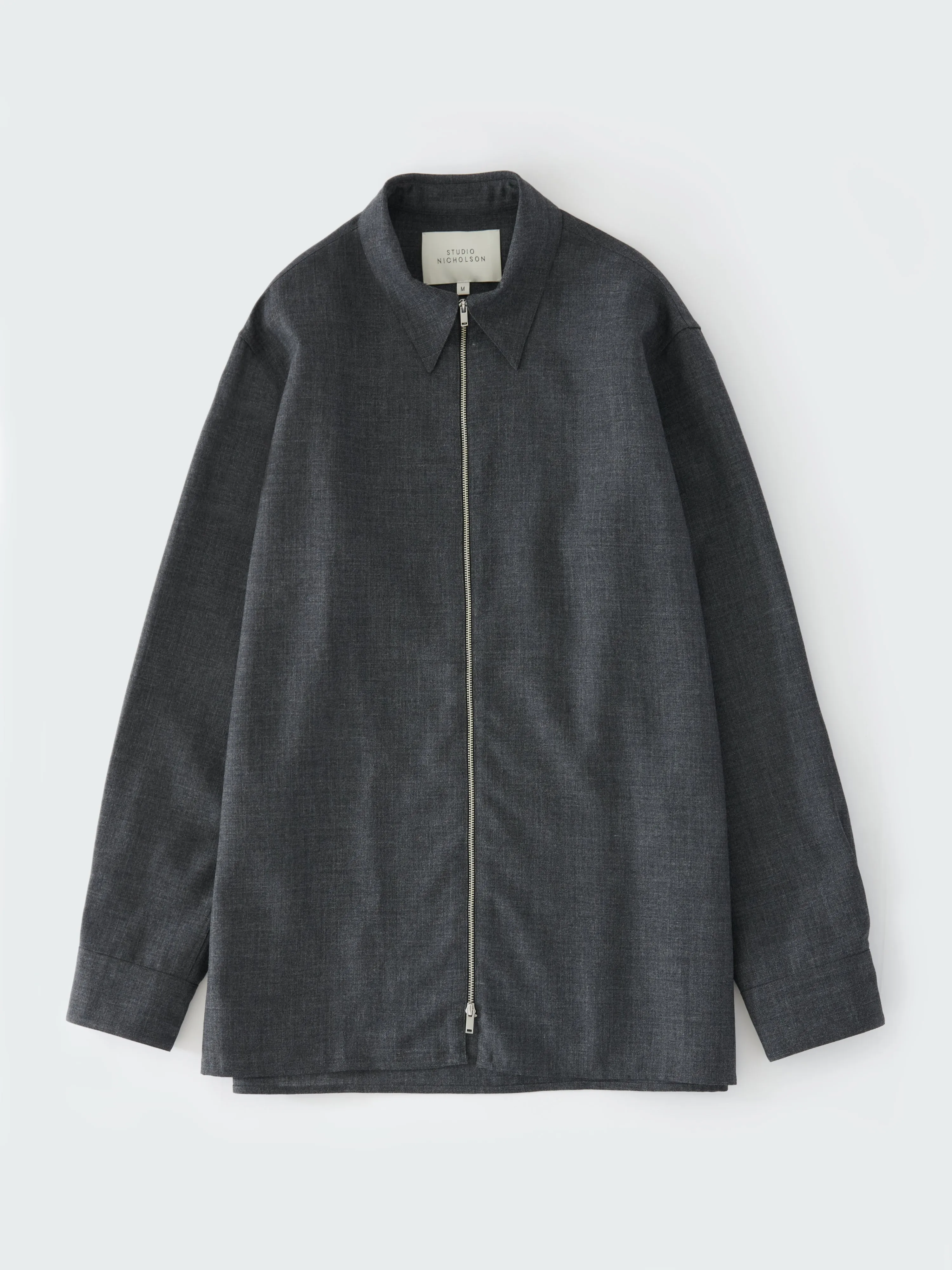 Axia Tropical Wool Shirt in Tarmac Grey