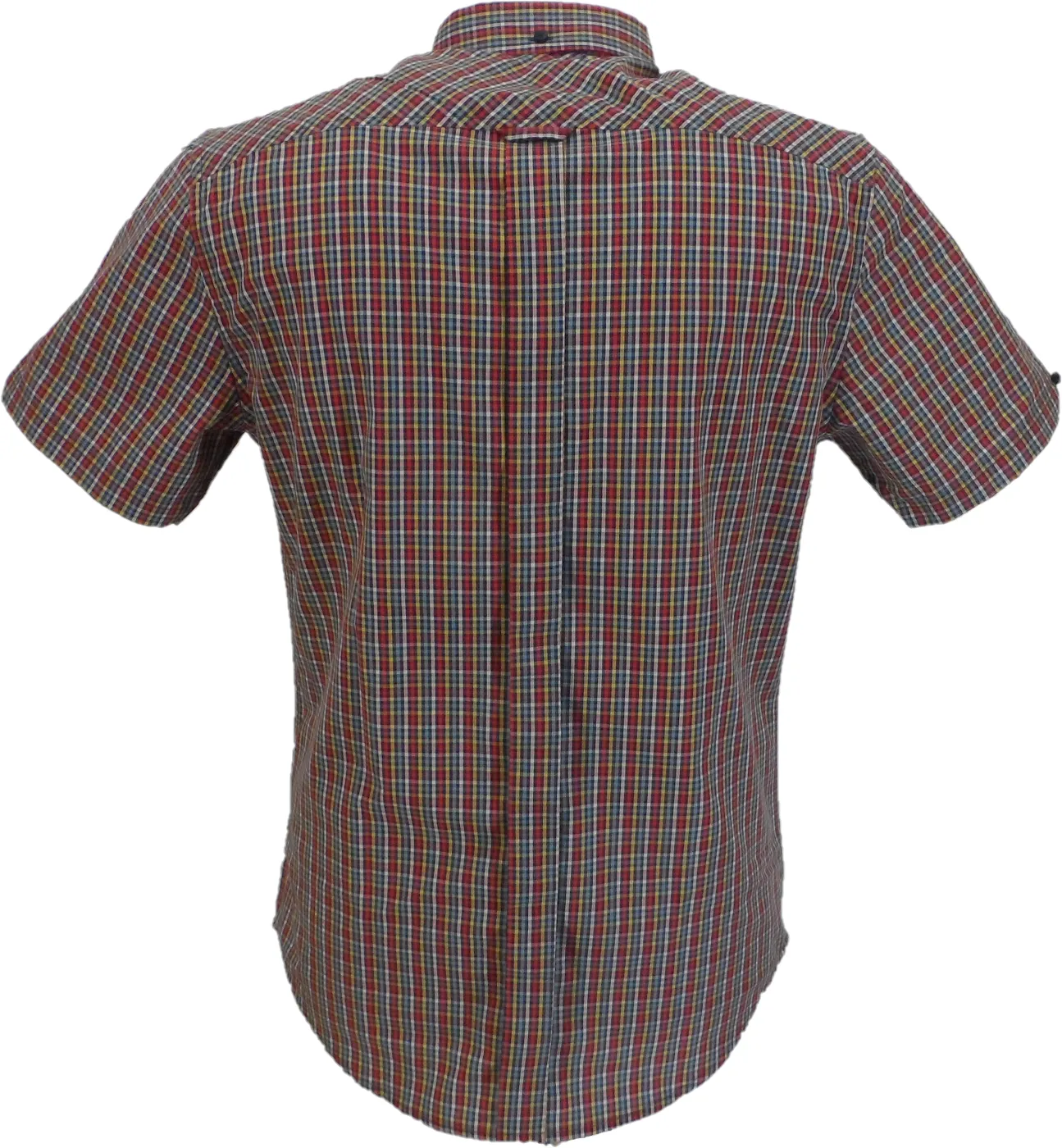 Ben Sherman Mens Scarlet Mini Gingham Check Shirts