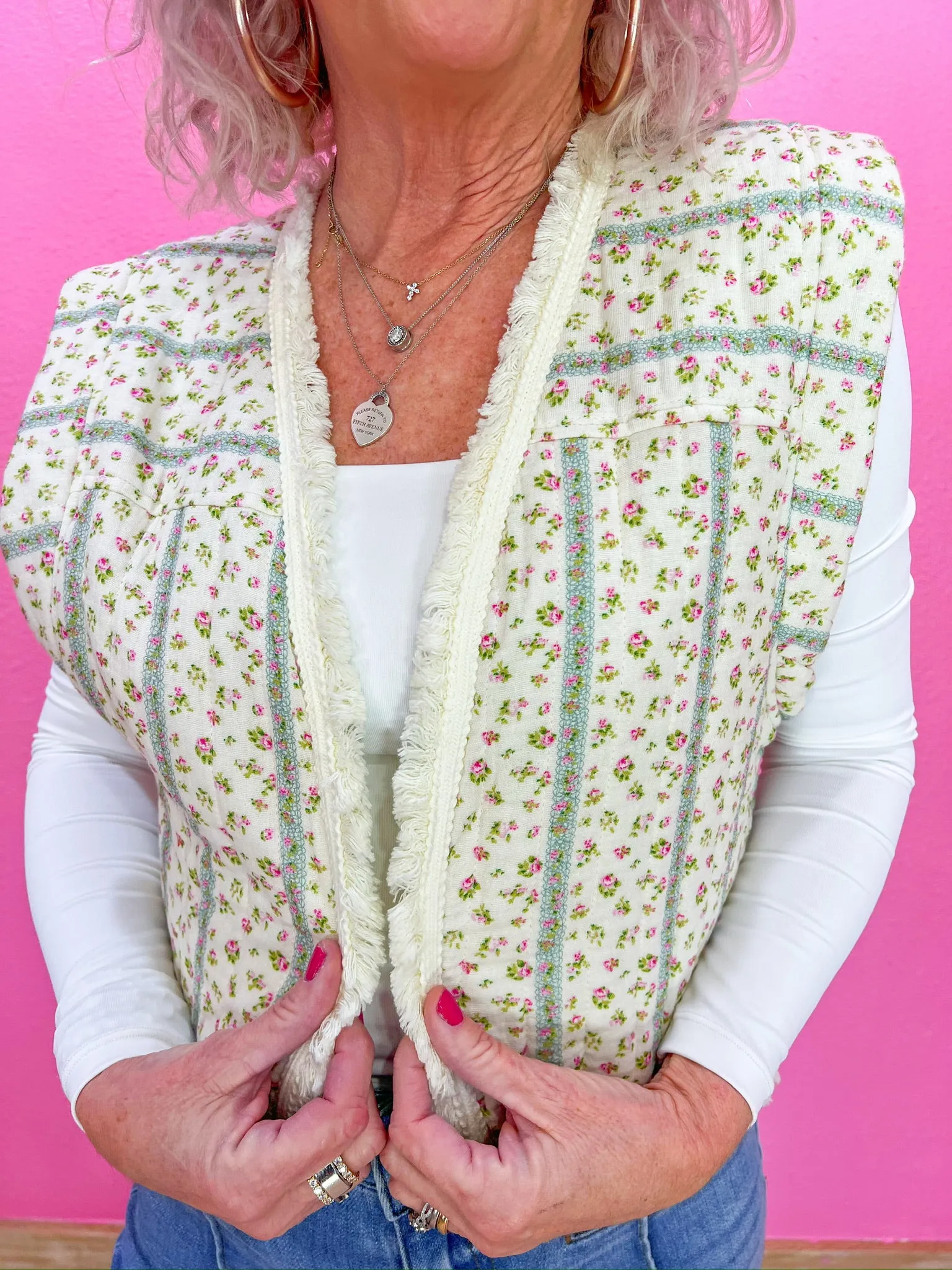 Big Heart Vest - Cream