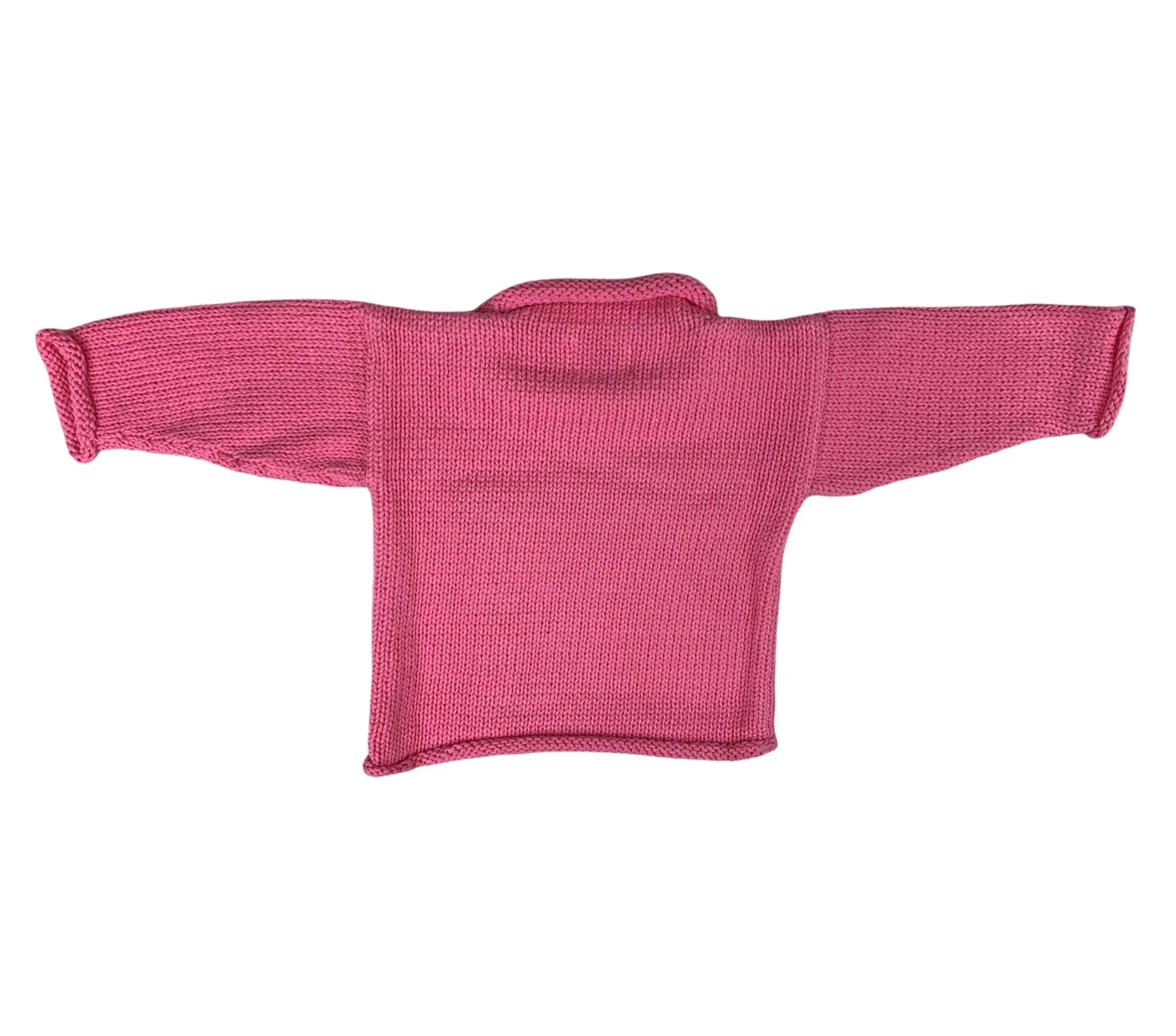 Bright Pink Lobster Roll Neck Sweater