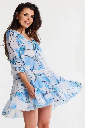 Chic Ruffled Chiffon Day Dress