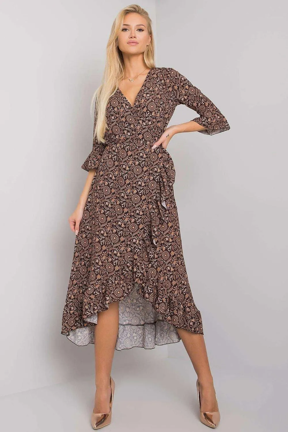 Chic Sunrise Envelope Sleeve Dress