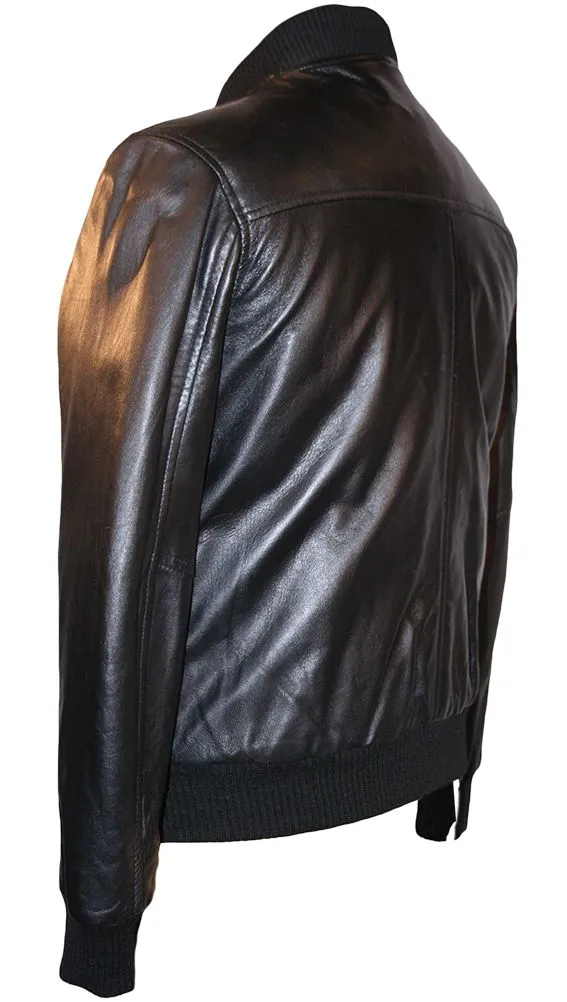 Classic Blouson Jacket in Black Lambskin - Style 275