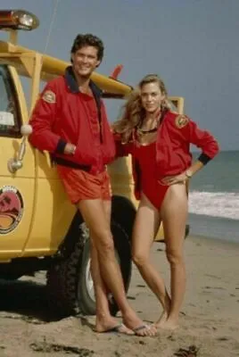 David Hasselhoff Baywatch Red Cotton Trendy  Jacket