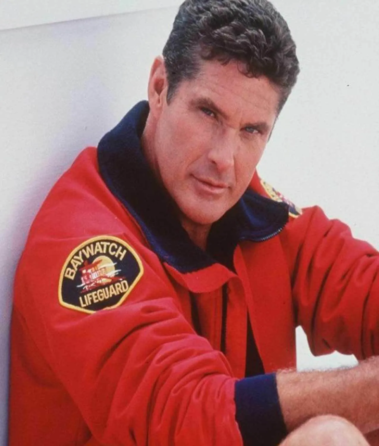 David Hasselhoff Baywatch Red Cotton Trendy  Jacket