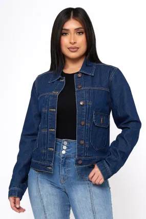 Denim Jacket with Patch Pockets