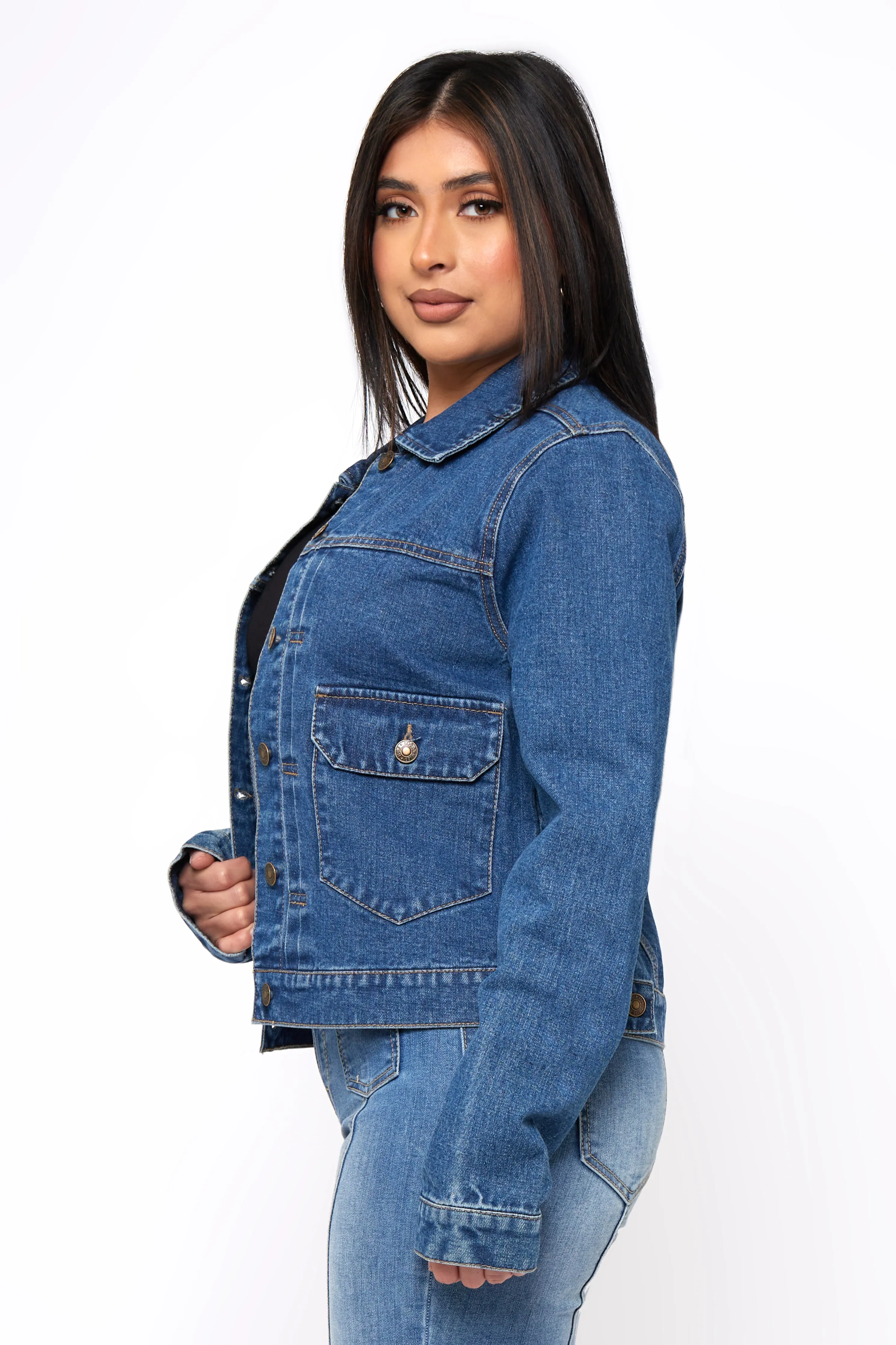 Denim Jacket with Patch Pockets