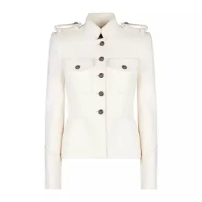 Dolce & Gabbana WHITE WOOL JACKETS & COAT