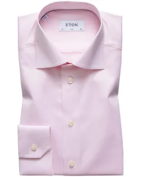 Eton Slim Fit Signature Twill Shirt - Pink