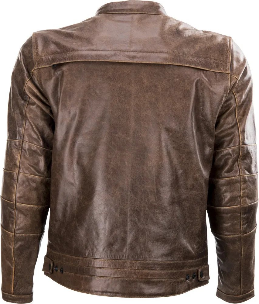 Highway 21 Primer Leather Motorcycle Riding Jacket