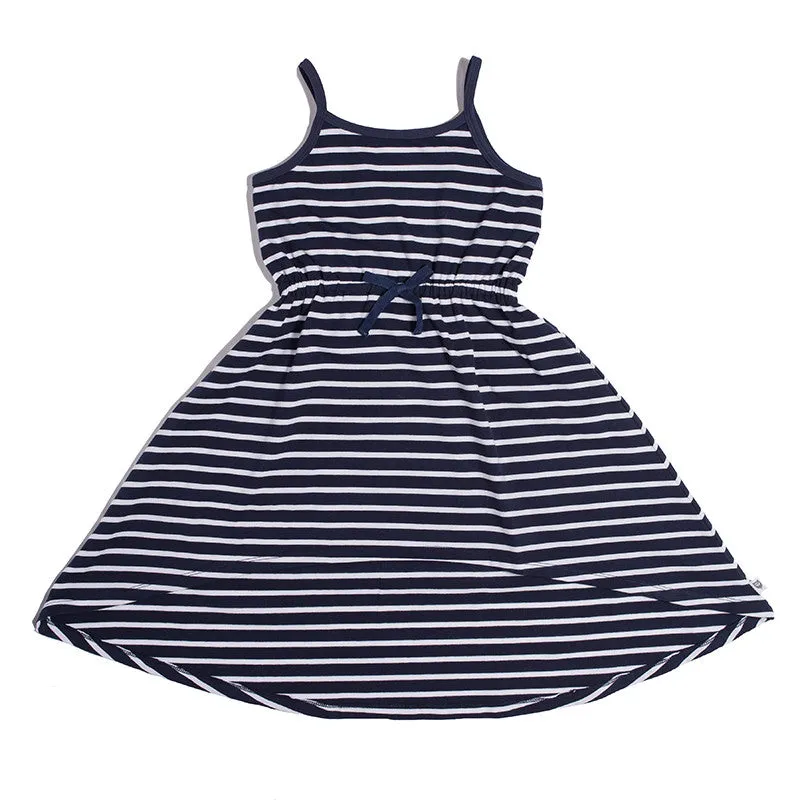 Island Dress -Navy Stripe (3-12)