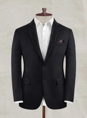 Italian Tela Black Wool Linen Jacket