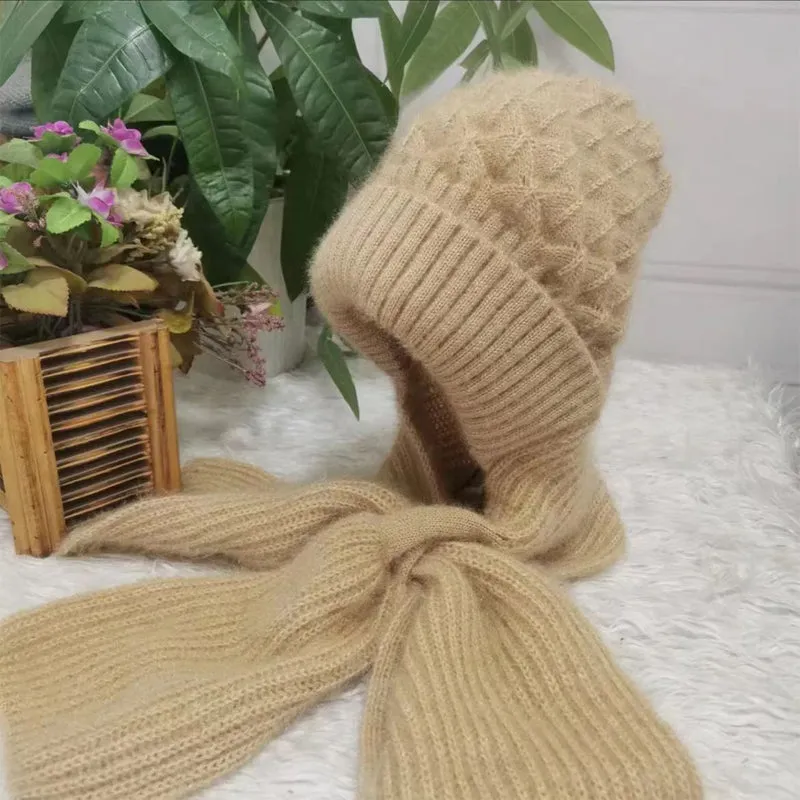 Ivyshape | Comfortable Knitted Hat And Scarf