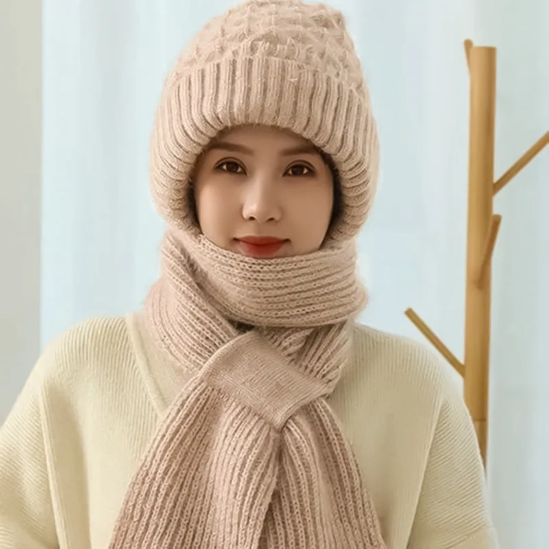 Ivyshape | Comfortable Knitted Hat And Scarf