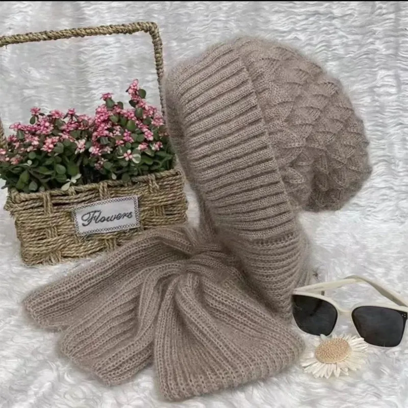 Ivyshape | Comfortable Knitted Hat And Scarf