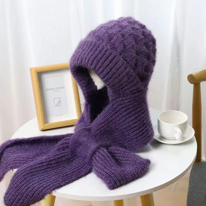 Ivyshape | Comfortable Knitted Hat And Scarf