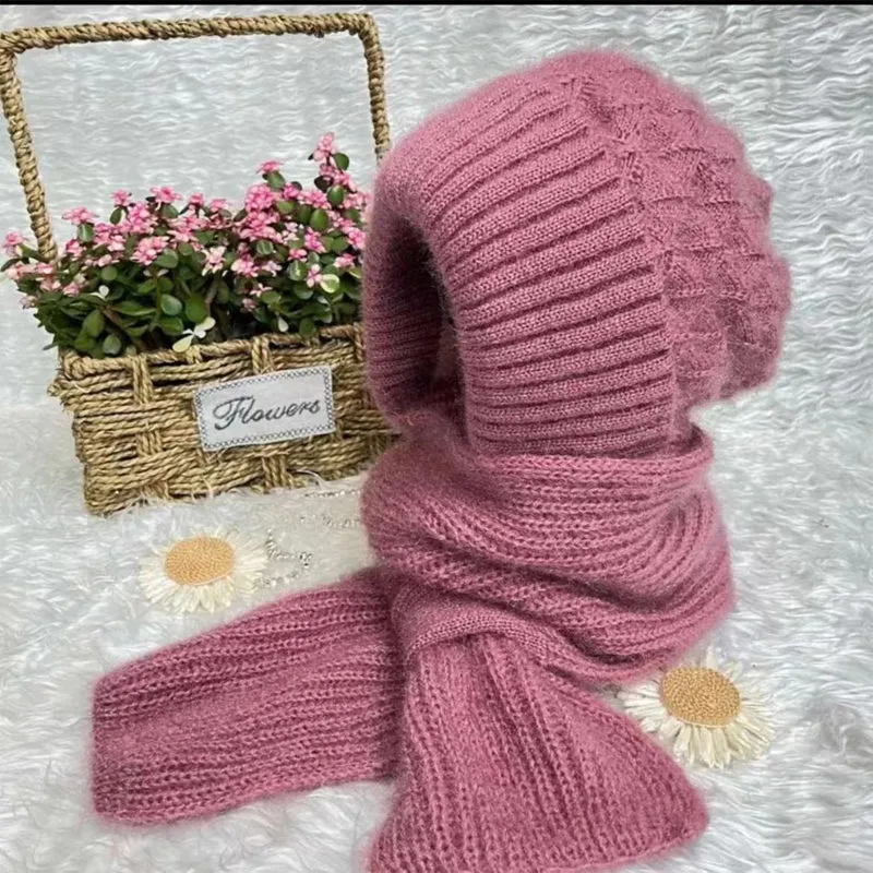 Ivyshape | Comfortable Knitted Hat And Scarf