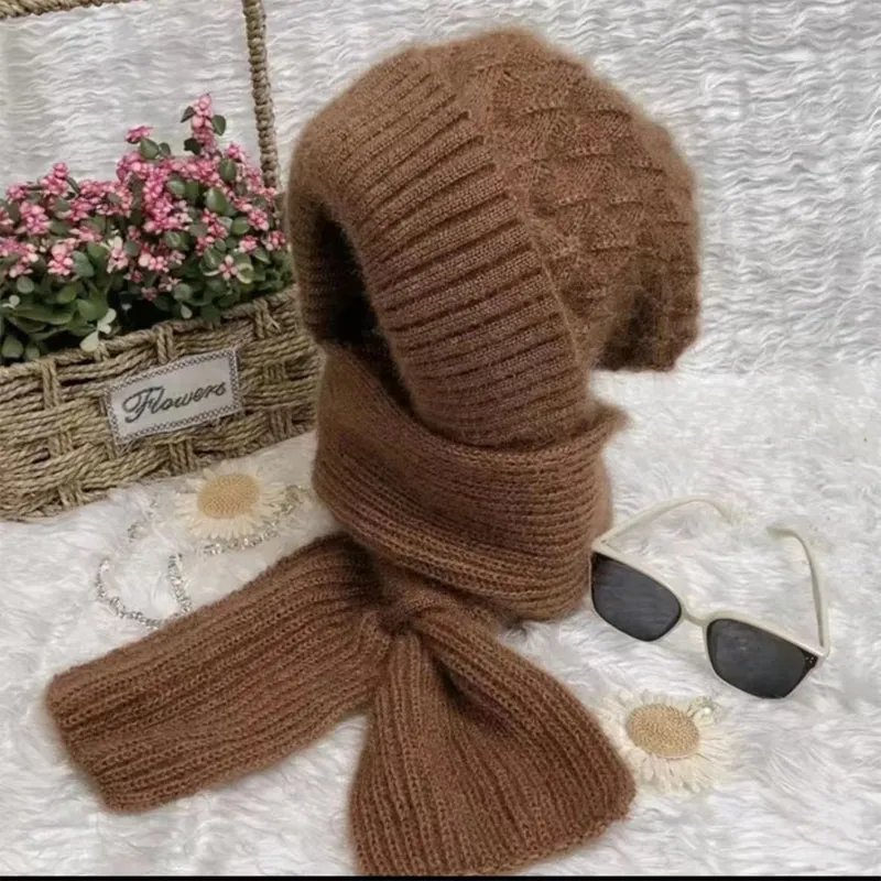 Ivyshape | Comfortable Knitted Hat And Scarf