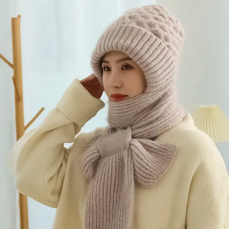 Ivyshape | Comfortable Knitted Hat And Scarf