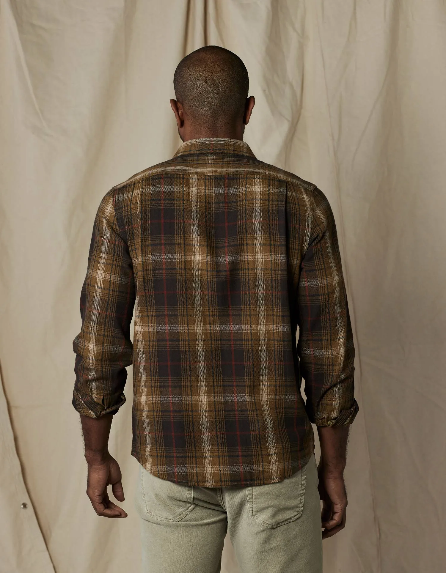 Jackson Lightweight Flannel in Brown Plaid