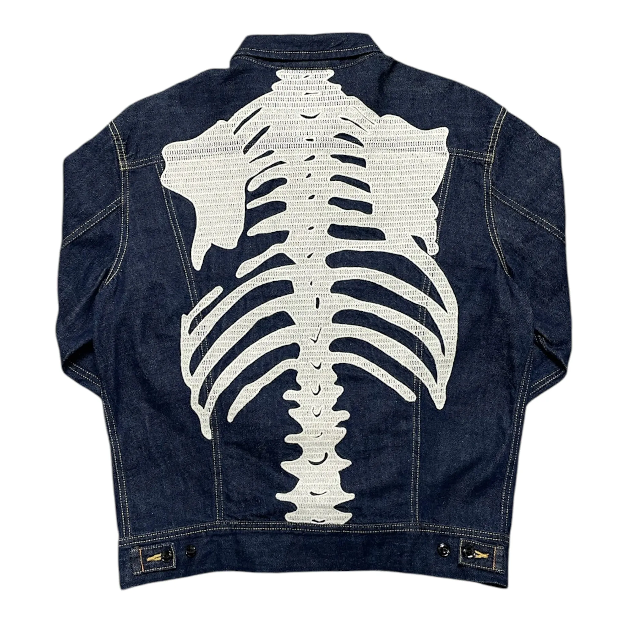 Kapital Skeleton Bones Denim Jacket Raw Indigo Pre-Owned