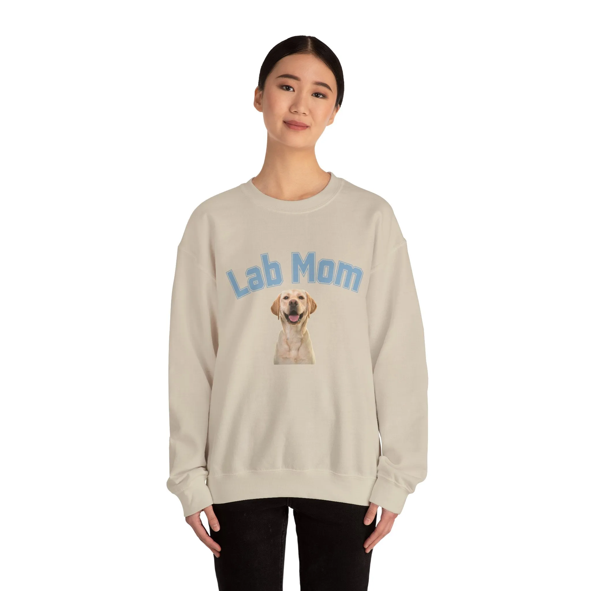 Labrador Mom Dog Lover Crewneck Sweatshirt College Print