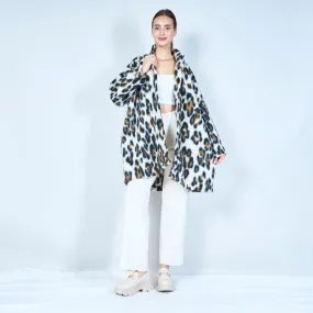 Leopard print oversized coat wholesale