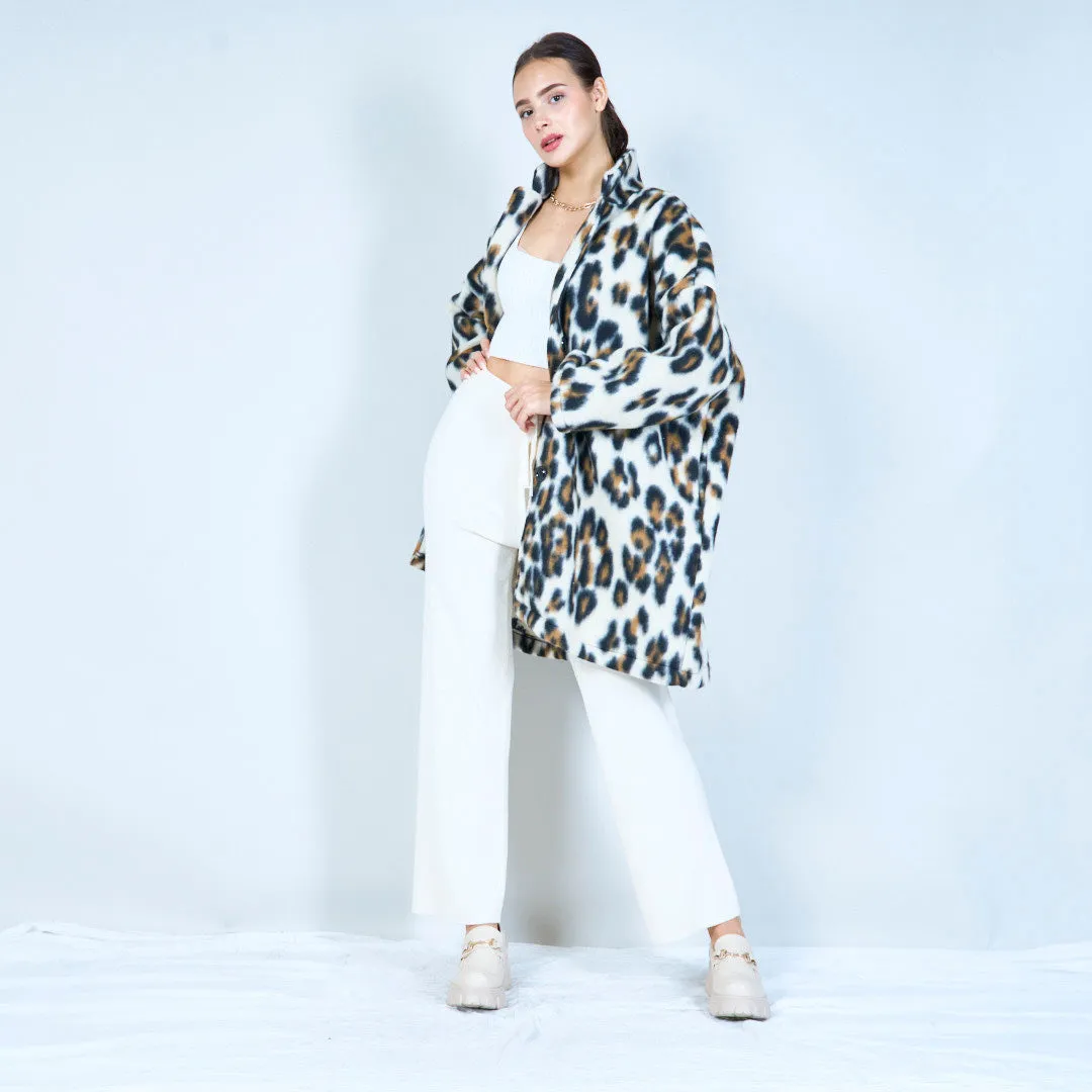 Leopard print oversized coat wholesale