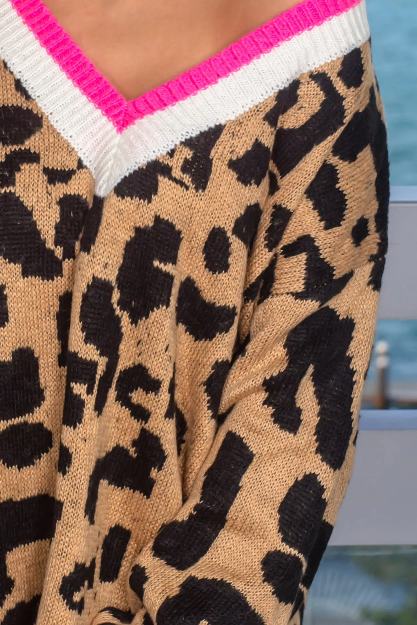 Leopard Print Oversized Sweater