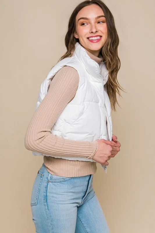 Leslie Puffer Vest With Pockets