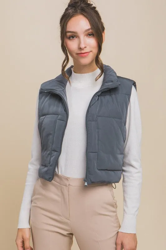 Leslie Puffer Vest With Pockets