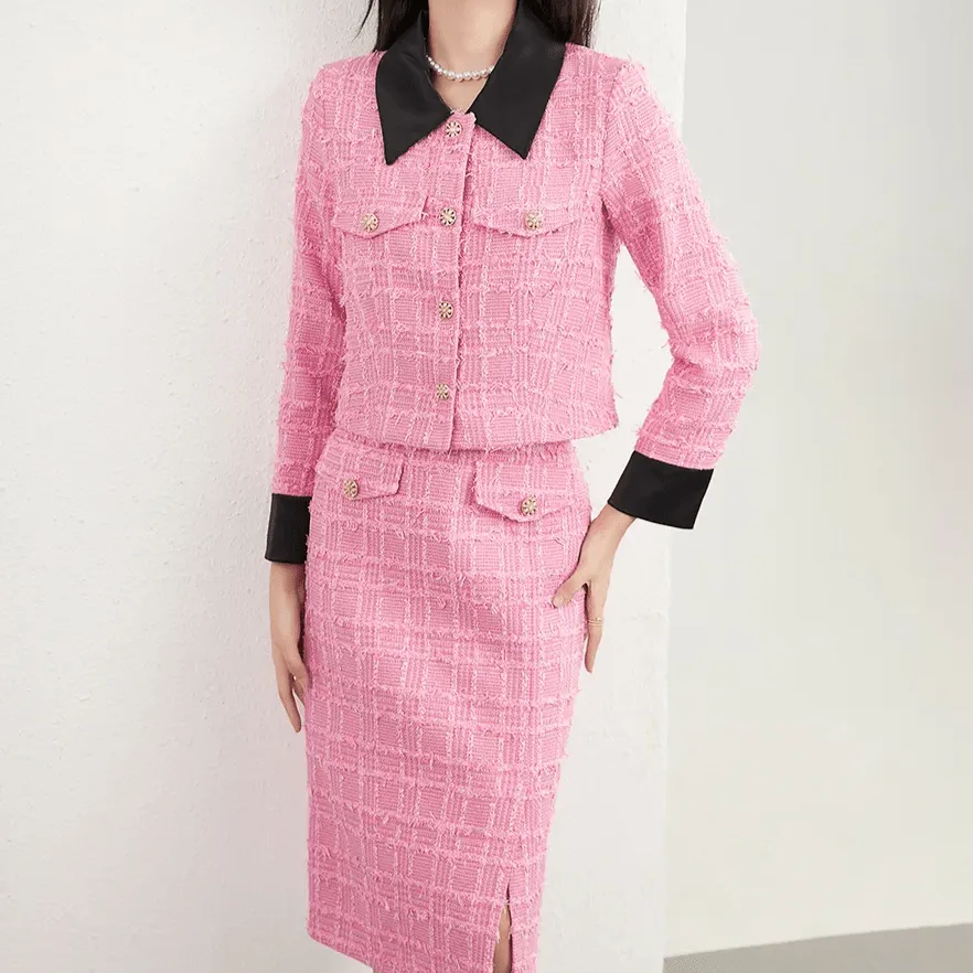 Lillian Tweed Blazer & Skirt Set