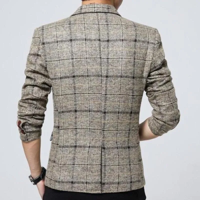 Men's Mix Plaid Blazer