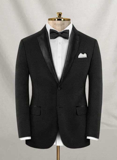 Napolean York Black Wool Tuxedo Jacket