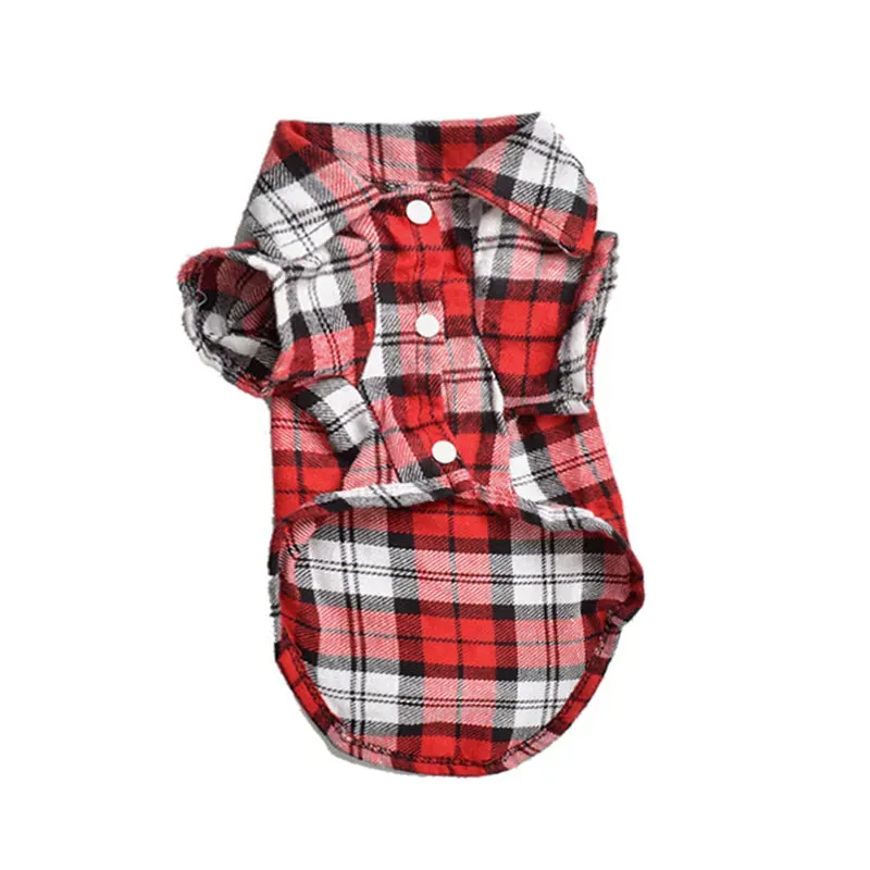 Stylish Plaid Printed Dog Shirts: Pet Vest for Small Dogs and Cats - Ideal for Summer, Spring, and Chic Pet Fashion, Perfect for French Bulldogs, Chihuahuas, Yorkies