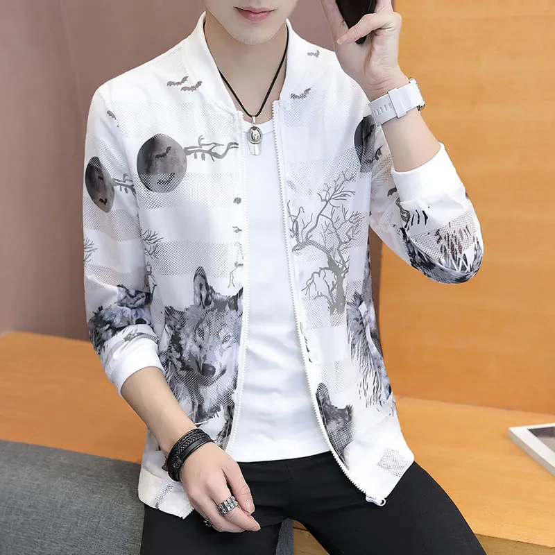 Summer Sunscreen Trendy Stand Collar Jacket Breathable Thin Outerwear