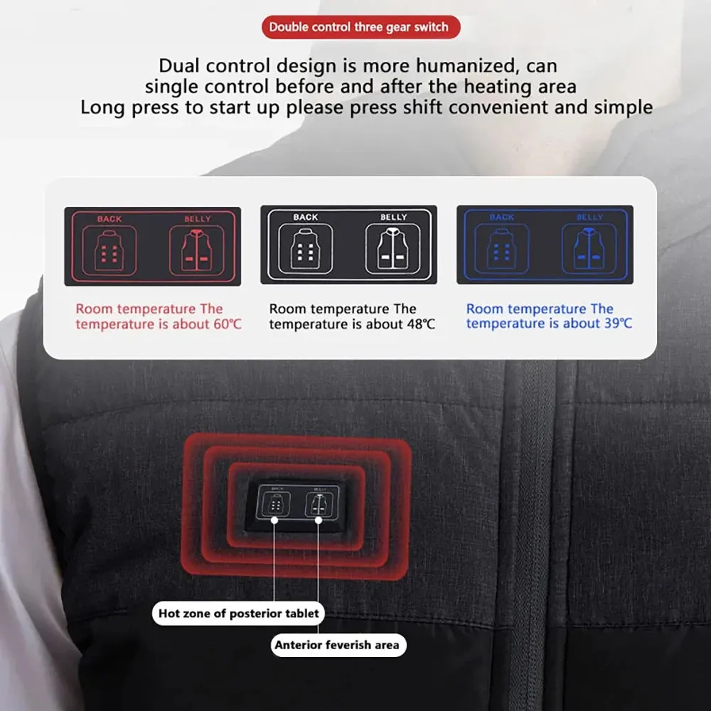 Trendy USB Heating Vest with 21 Zones for Winter