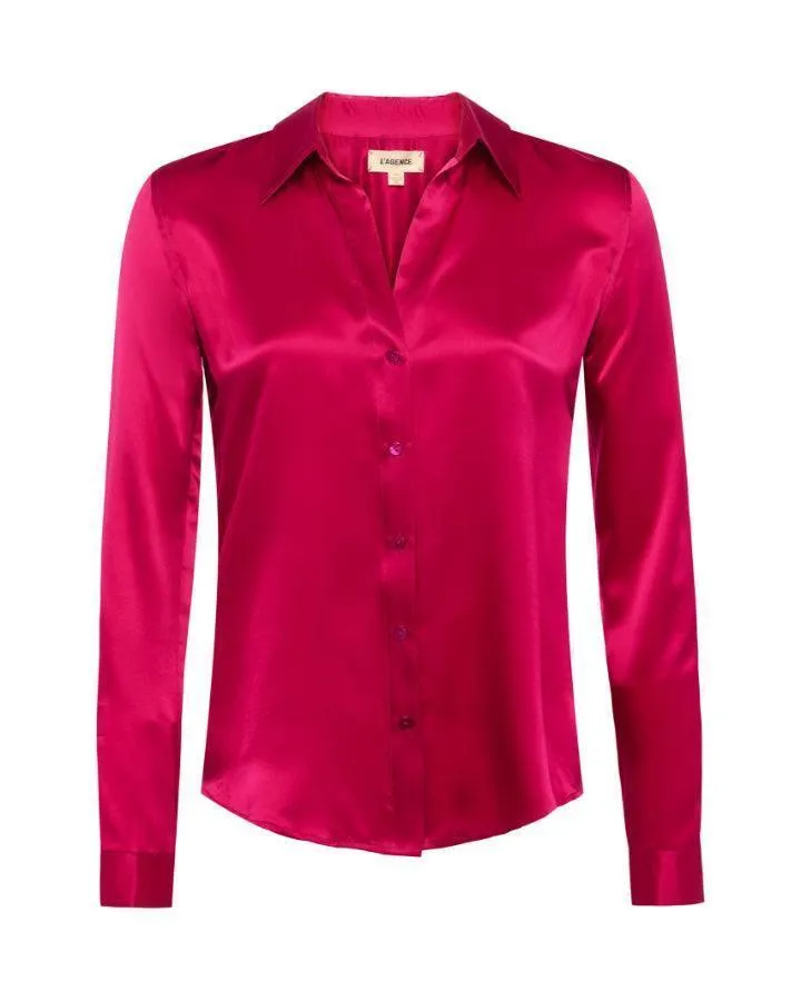 Tyler Ruby Silk Blouse