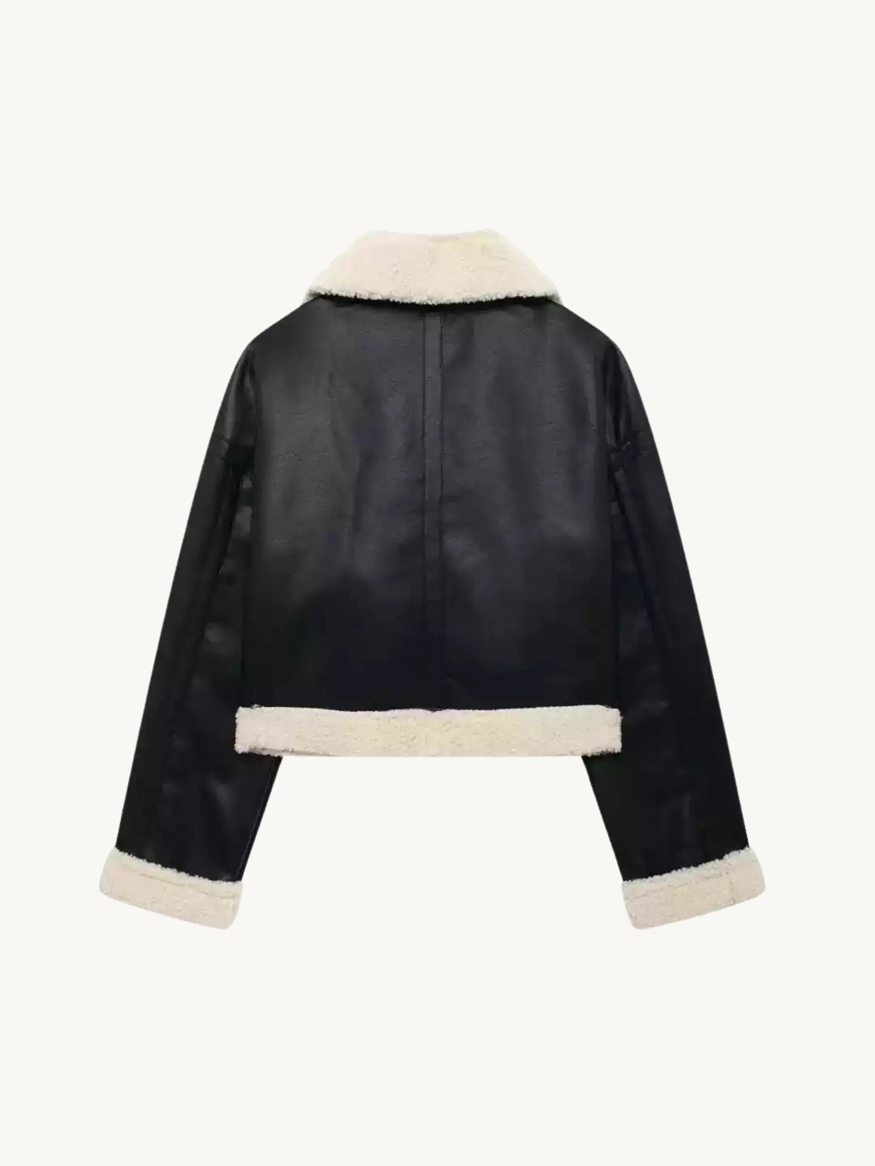 Vashti Faux Leather Sherpa Jacket