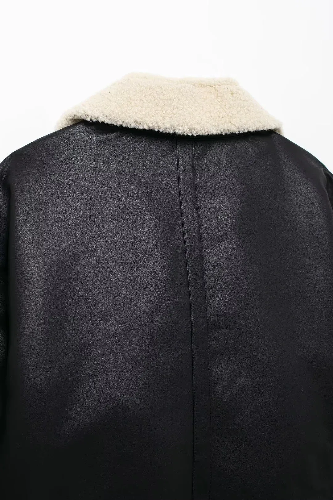 Vashti Faux Leather Sherpa Jacket