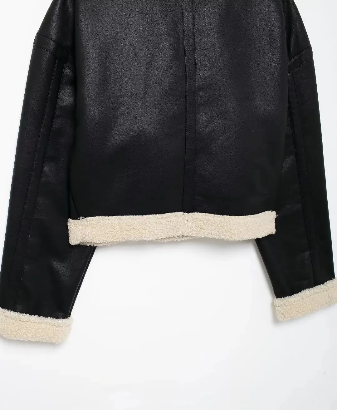 Vashti Faux Leather Sherpa Jacket