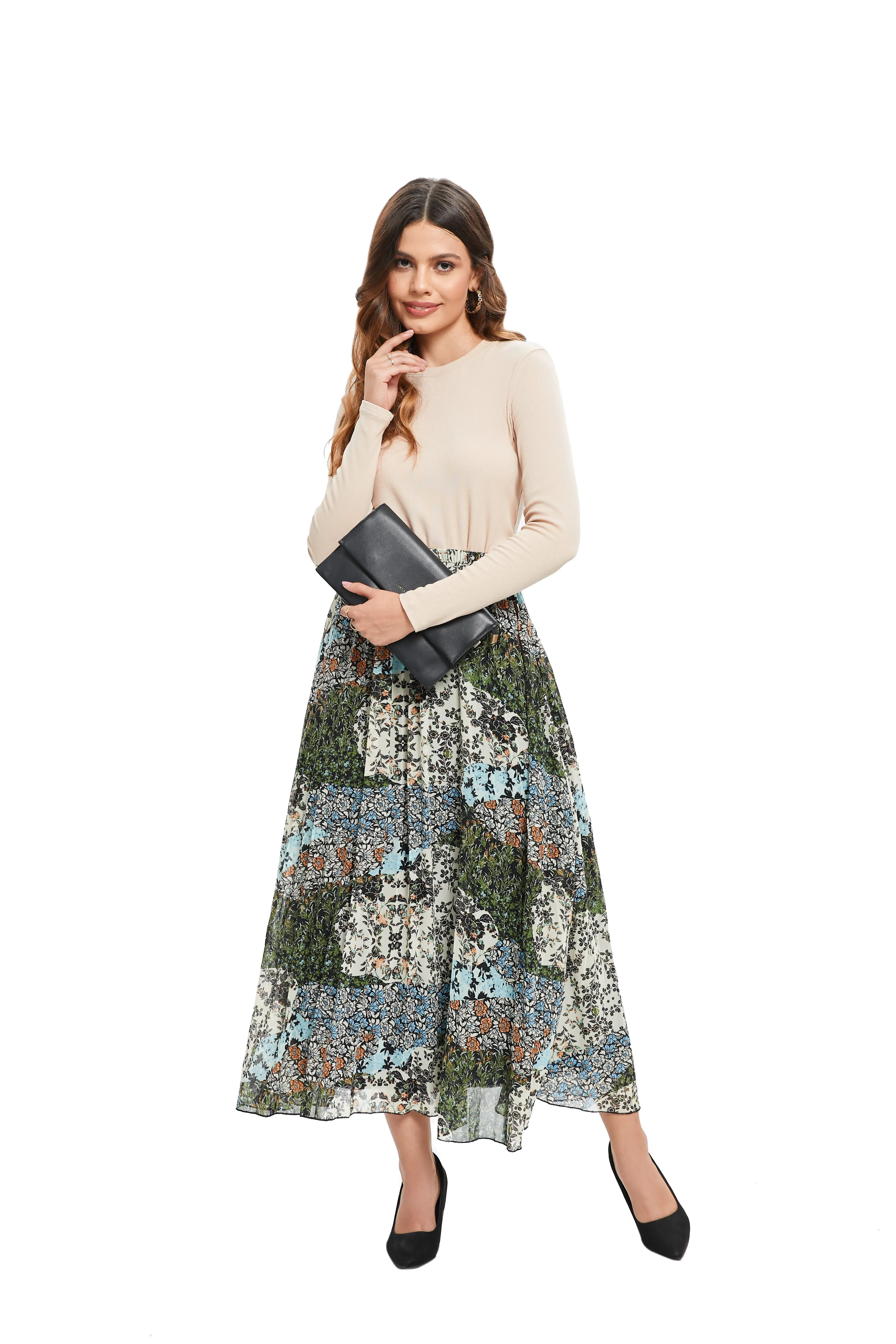 Verdant Spring A-Line Skirt