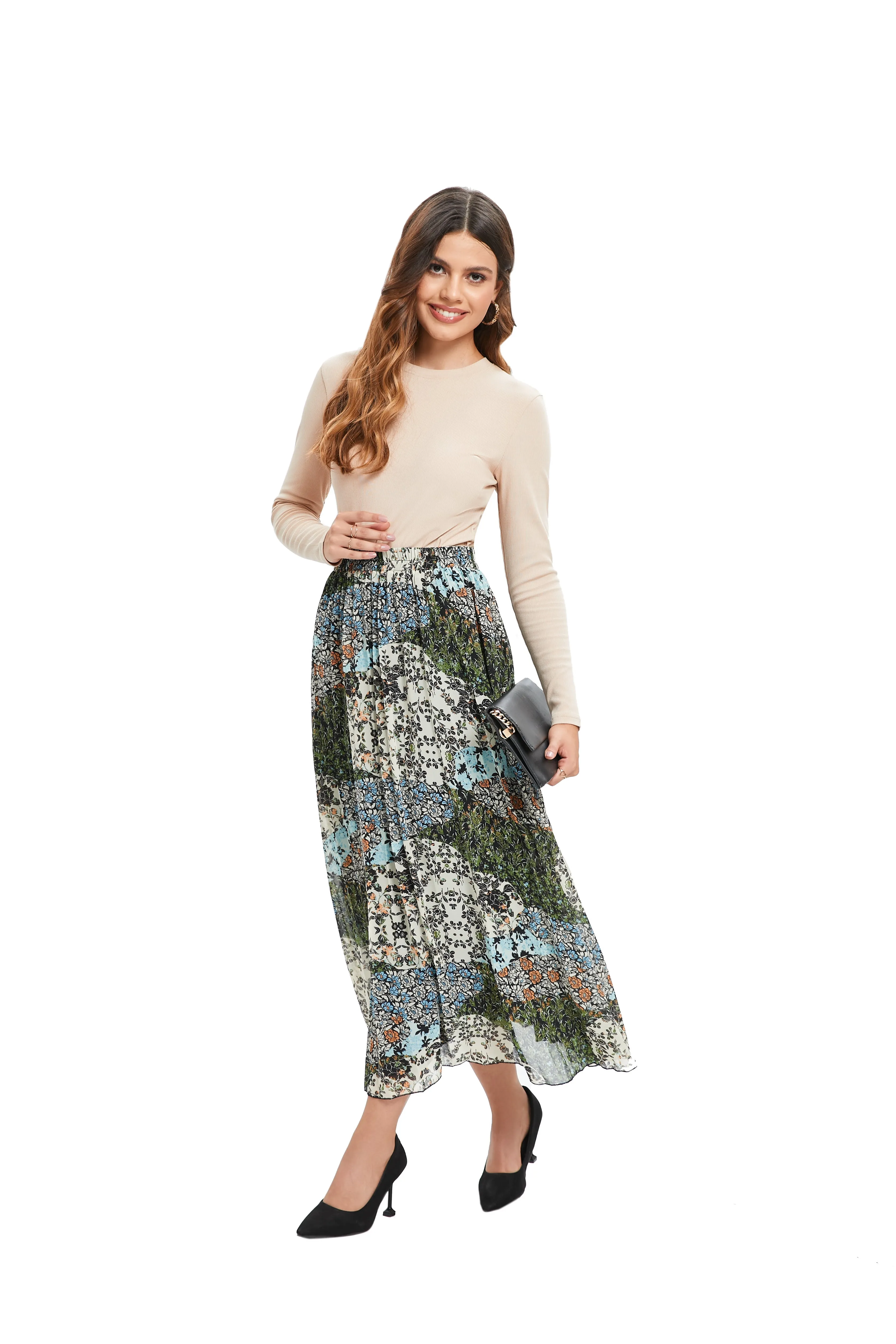 Verdant Spring A-Line Skirt