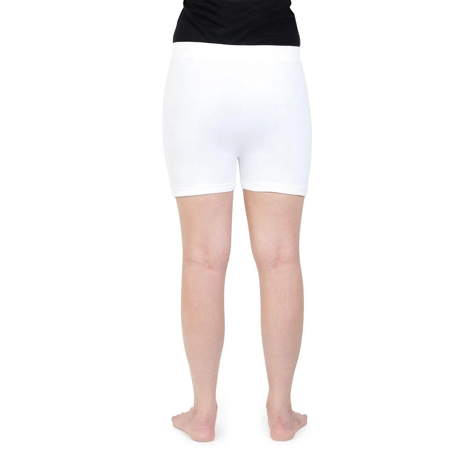 Women Plain Seamless Under Skirts - White